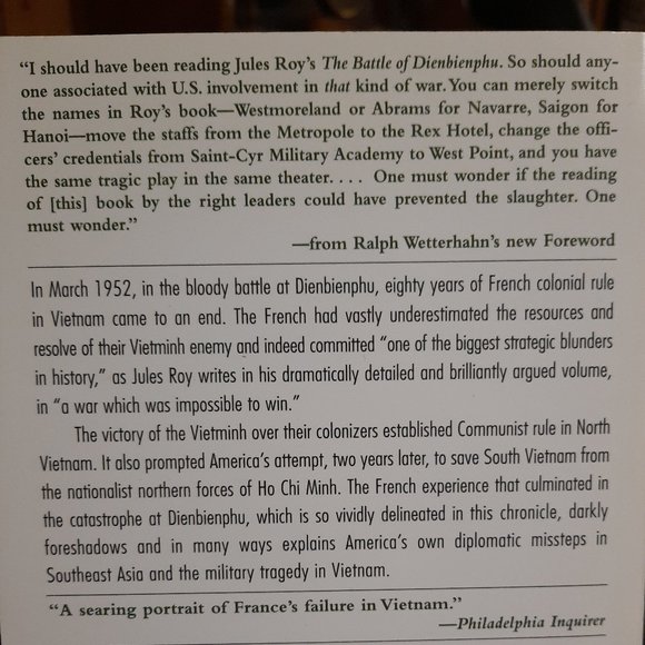 Softcover Book, "The Battle of Dienbienphu" by Jules Roy - Picture 2 of 6